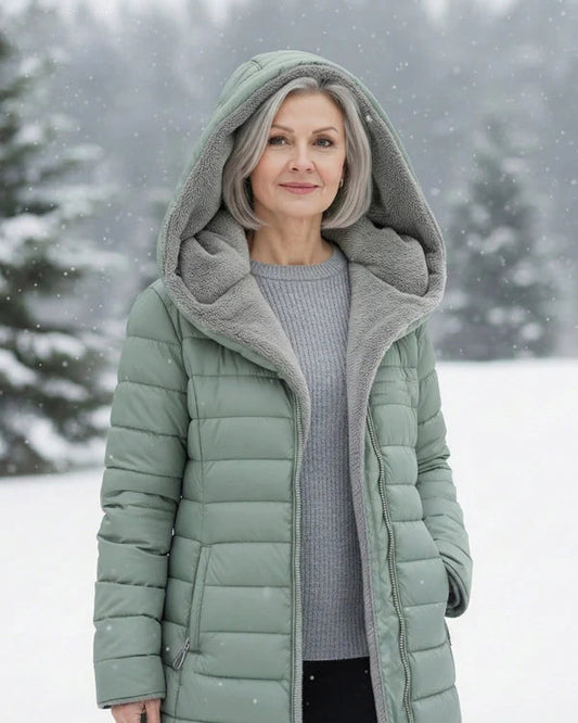 [Ausverkauf] – Gesteppter Mantel mit Fleece-Futter