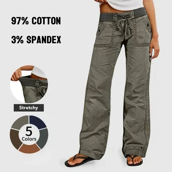 ⚡LETZTE CHANCE⚡ Damen-Hosen mit Stretch & mittlerer Leibhöhe